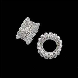 Copper Bead Pave Zircon, Gold Plated, approx 9mm