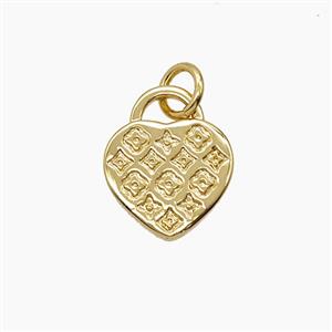 Copper Pendant, Gold Plated, approx 11mm