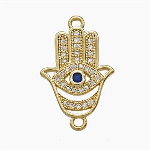 Copper Pendant Pave Zircon, Gold Plated, approx 14-18mm