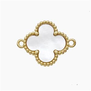 Copper Pendant Pave Zircon, Gold Plated, approx 15.5mm