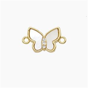 Copper Pendant Pave Zircon, Gold Plated, approx 9-11mm
