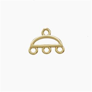 Copper Pendant, gold plated, approx 6-10mm