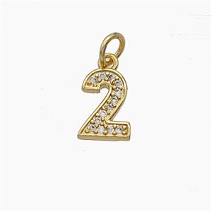 Copper Pendant Pave Zircon, Gold Plated, approx 4-10mm