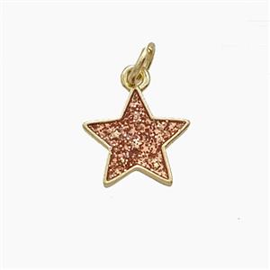 Enamel Copper Pendant, Gold Plated, approx 11mm