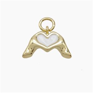 Enamel Copper Pendant, Gold Plated, approx 9-15mm