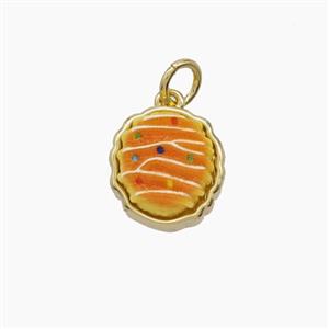 Copper Pendant Pave Resin bead, Gold Plated, approx 11-12mm