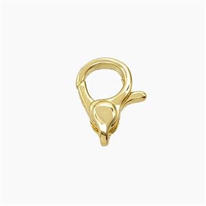 Copper Connector Clasp, Gold Plated, approx 12mm