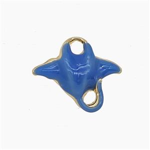 Enamel Copper Pendant, Gold Plated, approx 14-16mm