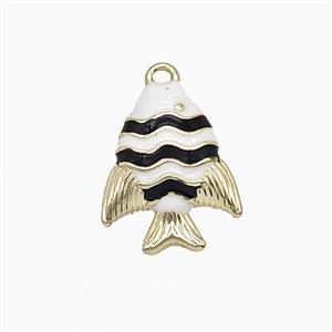 Enamel Copper Pendant, Gold Plated, approx 12-15mm