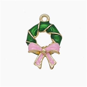 Enamel Copper Pendant, Gold Plated, approx 12-16mm