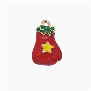 Enamel Copper Pendant, Gold Plated, approx 10-13mm