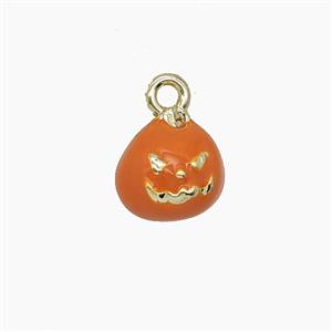 Enamel Copper Pendant, Gold Plated, approx 9mm
