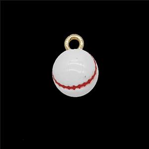 Enamel Copper Pendant, Gold Plated, approx 9mm