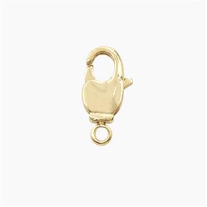 Copper Lobster Clasp Gold Plated, approx 7-11mm