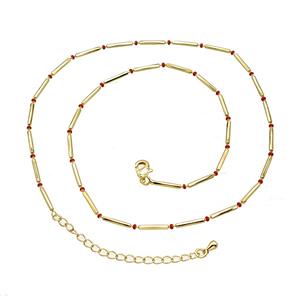 Copper Necklace Chain Gold Plated, approx 1.5mm, 40-45cm length