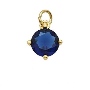 Blue Crystal Glass Pendant, approx 8mm