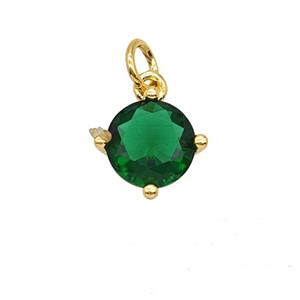 Green Crystal Glass Pendant, approx 8mm
