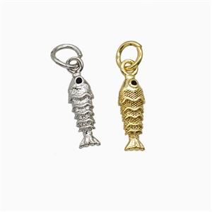 Copper Fish Pendant Mixed, approx 4-12mm