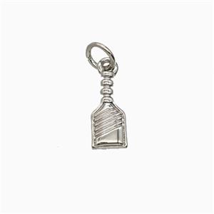 Copper Perfume Bottle Pendant Platinum Plated, approx 5-12mm