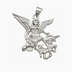 Copper Fairy Charms Pendant Platinum Plated, approx 25-30mm
