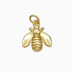 Copper Honeybee Pendant Gold Plated, approx 13mm