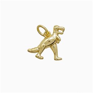 Copper Dinosaur Pendant Gold Plated, approx 12-13mm
