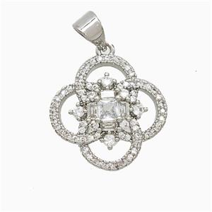 Copper Pendant Pave Zircon, Gold Plated, approx 17.5mm