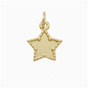 Copper Pendant Pave Zircon, Gold Plated, approx 11mm