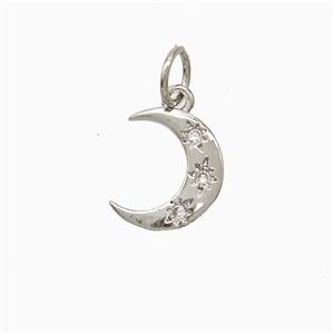 Copper Pendant Pave Zircon, Gold Plated, approx 8-10mm