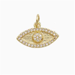 Copper Pendant Pave Zircon, Gold Plated, approx 8-16mm