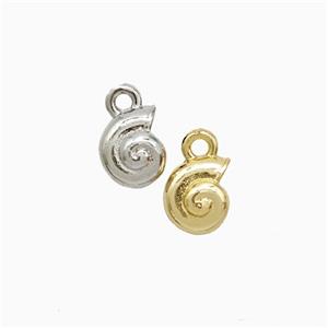 Copper Spiral Shell Pendant Mixed, approx 6-7mm