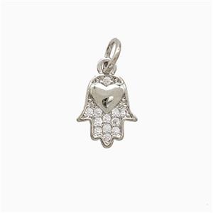 Copper Pendant Pave Zircon, Gold Plated, approx 8-10mm