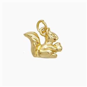 Copper Pendant Pave Zircon, Gold Plated, approx 8-12mm
