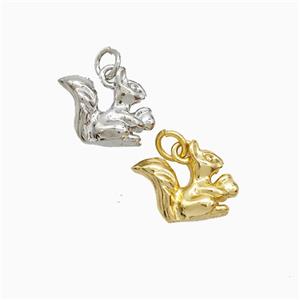 Copper Pendant Pave Zircon, Gold Plated, approx 8-12mm
