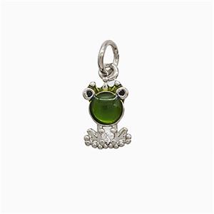 Copper Pendant Pave Zircon, Gold Plated, approx 7-10mm