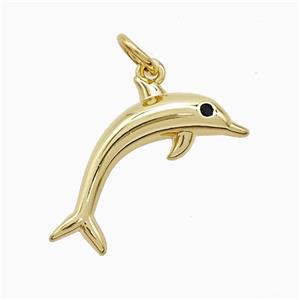 Copper Pendant Pave Zircon, Gold Plated, approx 13-18mm