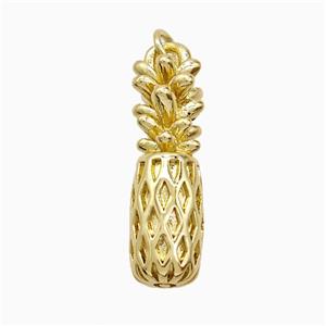 Copper Pineapple Pendant Gold Plated, approx 6-20mm