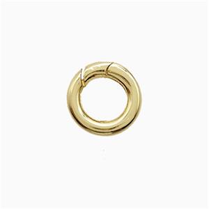 Copper Carabiner Clasp Circle Gold Plated, approx 10mm
