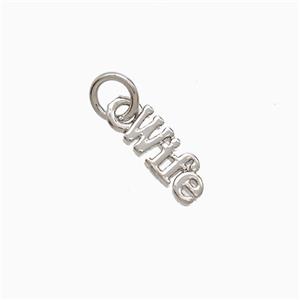 Copper Wife Pendant Platinum Plated, approx 4-10mm