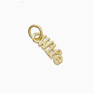 Copper Wife Pendant Gold Plated, approx 4-10mm