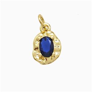 Copper Leaf Pendant Pave Crystal Glass Gold Plated, approx 8-10mm