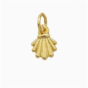 Copper Leaf Pendant Gold Plated, approx 8mm