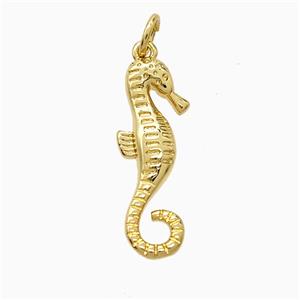 Copper Seahorse Pendant Gold Plated, approx 8-22mm