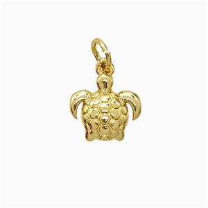 Copper Tortoise Pendant Gold Plated, approx 10mm