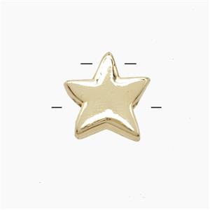 Copper Pendant Pave zircon, Gold Plated, approx 11mm