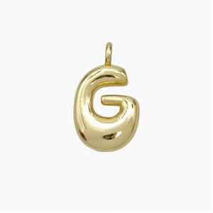 Copper Letter-G Pendant Gold Plated, approx 10-12mm