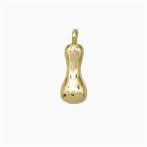 Copper Letter-I Pendant Gold Plated, approx 10-12mm