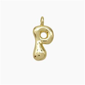 Copper letter Pendant, Gold Plated, approx 10-12mm