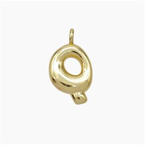 Copper letter Pendant, Gold Plated, approx 10-12mm