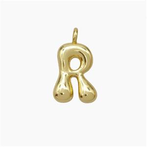 Copper letter Pendant, Gold Plated, approx 10-12mm